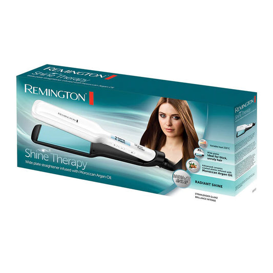Remington Shine Therapy Wide Plate Hair Straightener, S8550